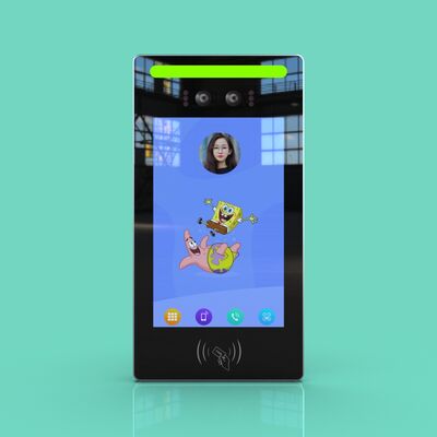Column Type Card Swiping Android Face Recognition Terminal Device 8 Inch